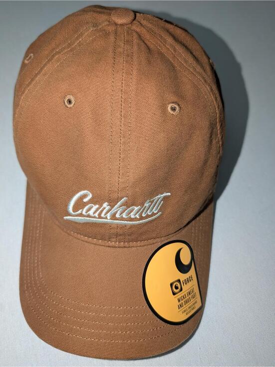 Carhartt Accessories - Carhartt Canvas Script Ladies Brown Adjustable Cotton Baseball Cap